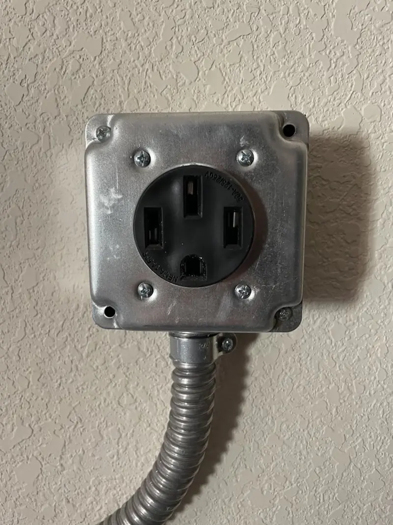 NEMA 14-50 outlet installed for Smart Home Electrical in DeKalb